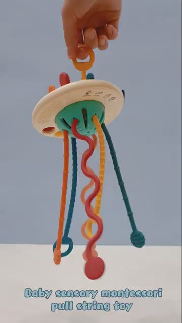 🐻 Montessori 2u1 glodalica i zvečka – interaktivna igračka za bebe